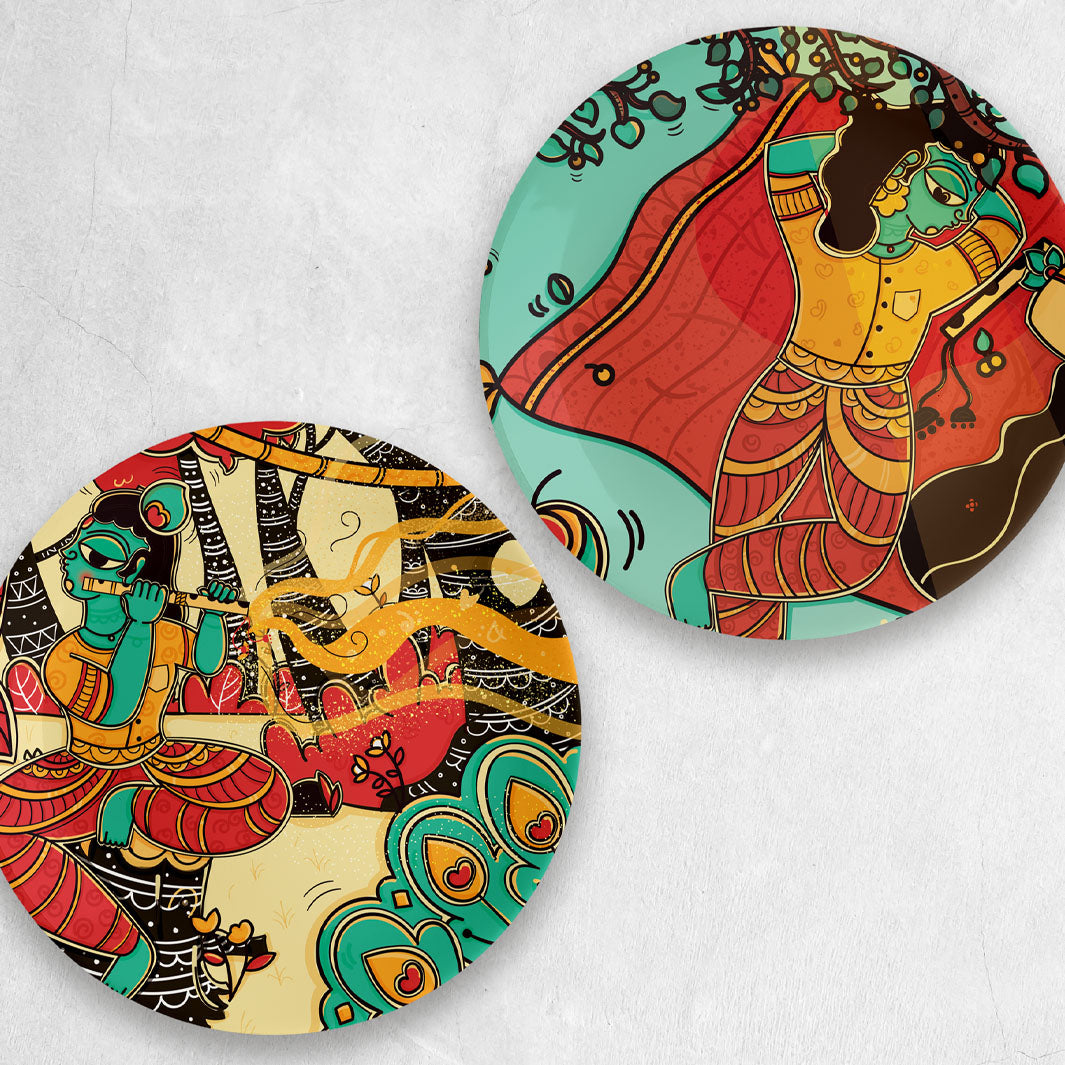 The Flute of Eternity | Decor Plates | Set of 2 | 7"