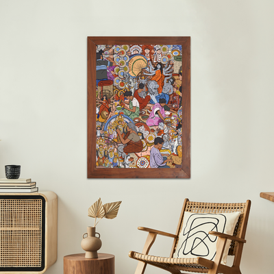 Framed fabric hot sale wall art