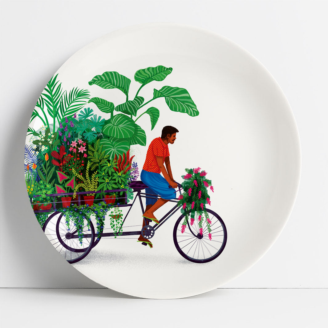 He carries life on wheels | Decor Plates | 5"