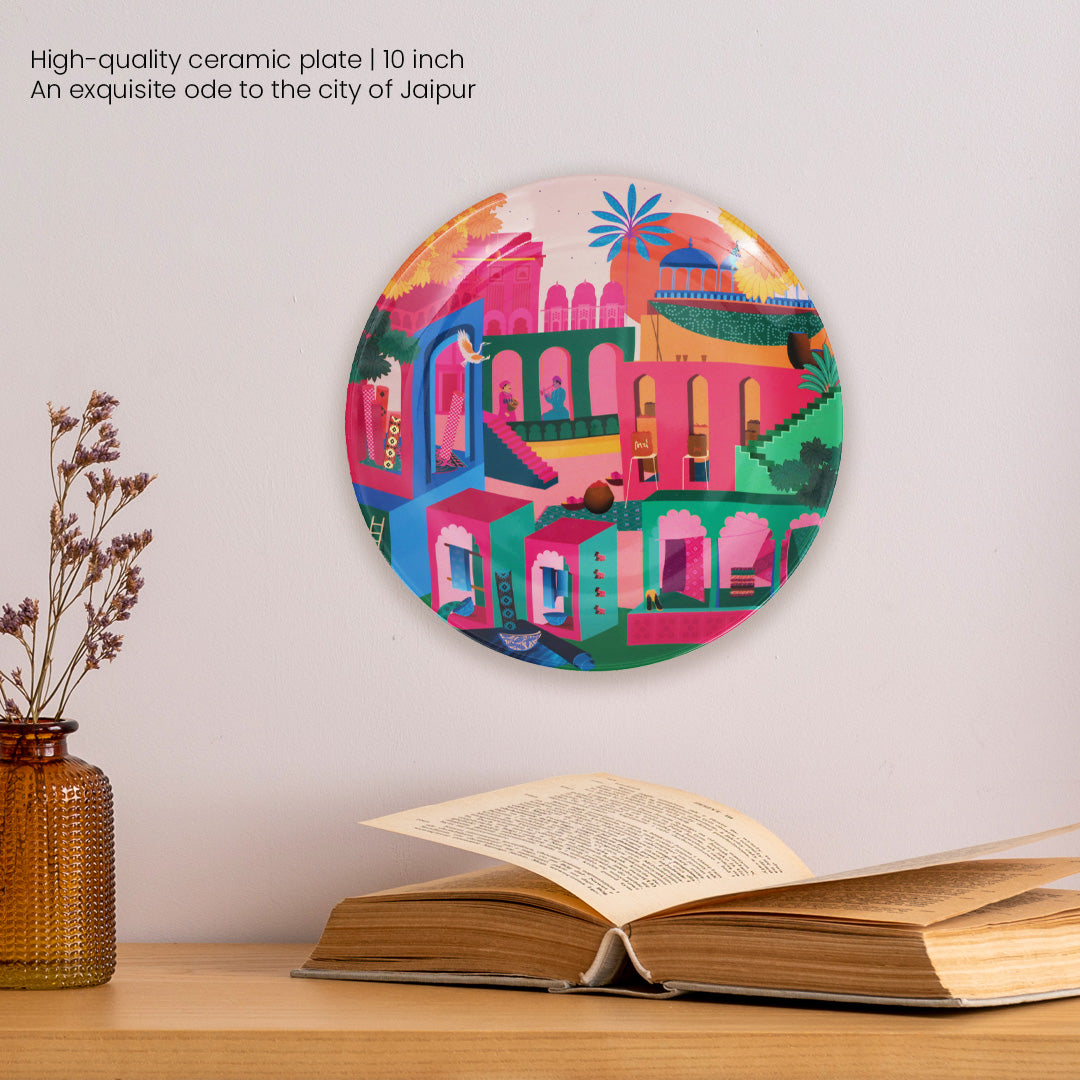 City of Pink Elegance | Decor Plate | 10 inch