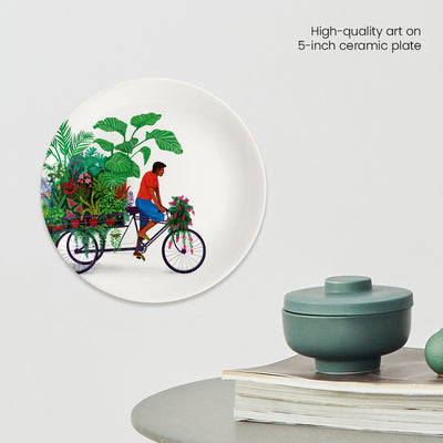 He carries life on wheels | Decor Plates | 5"