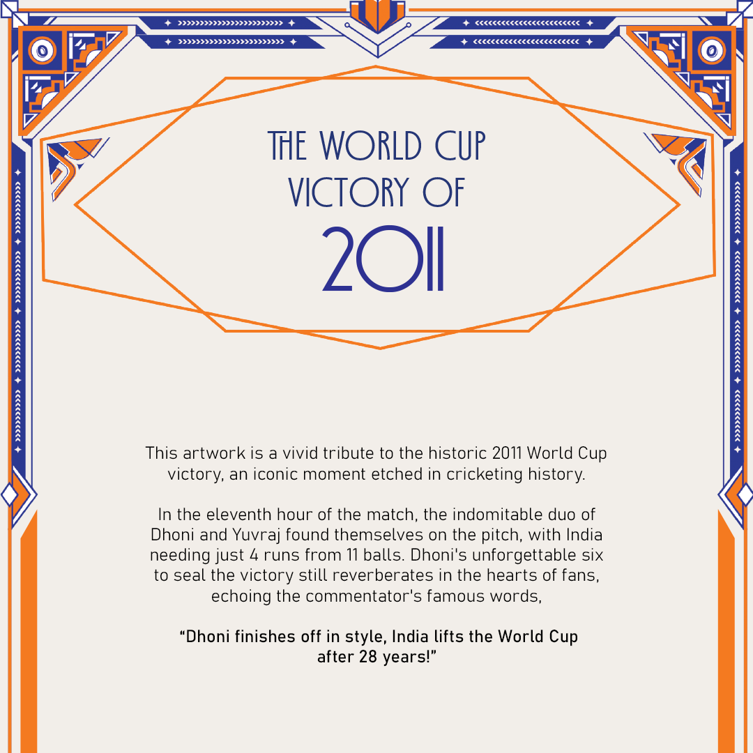 The World Cup Victory of 2011 - Framed Canvas (Ready-To-Hang)