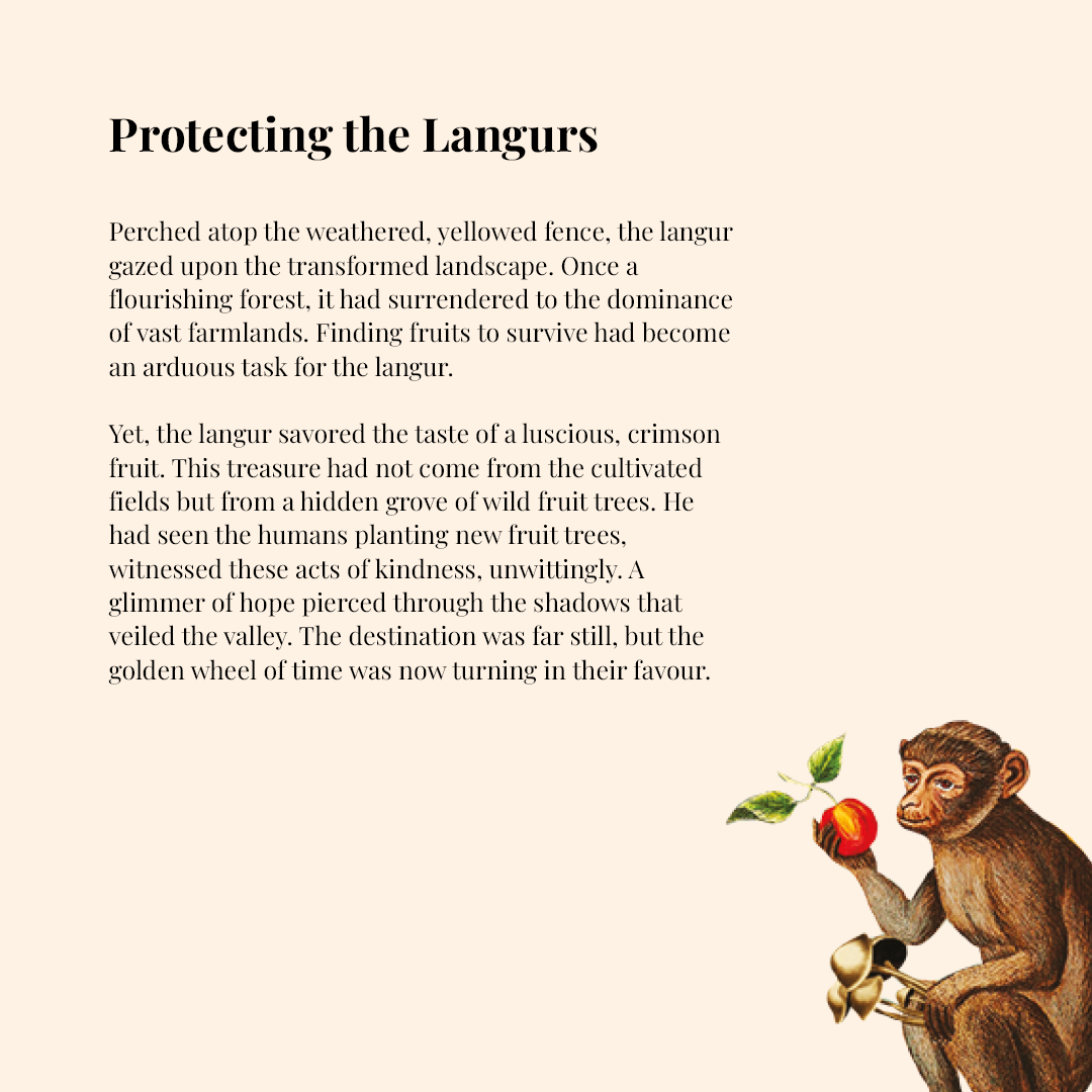 Protecting the Langurs Decor Plates (Set of 2)