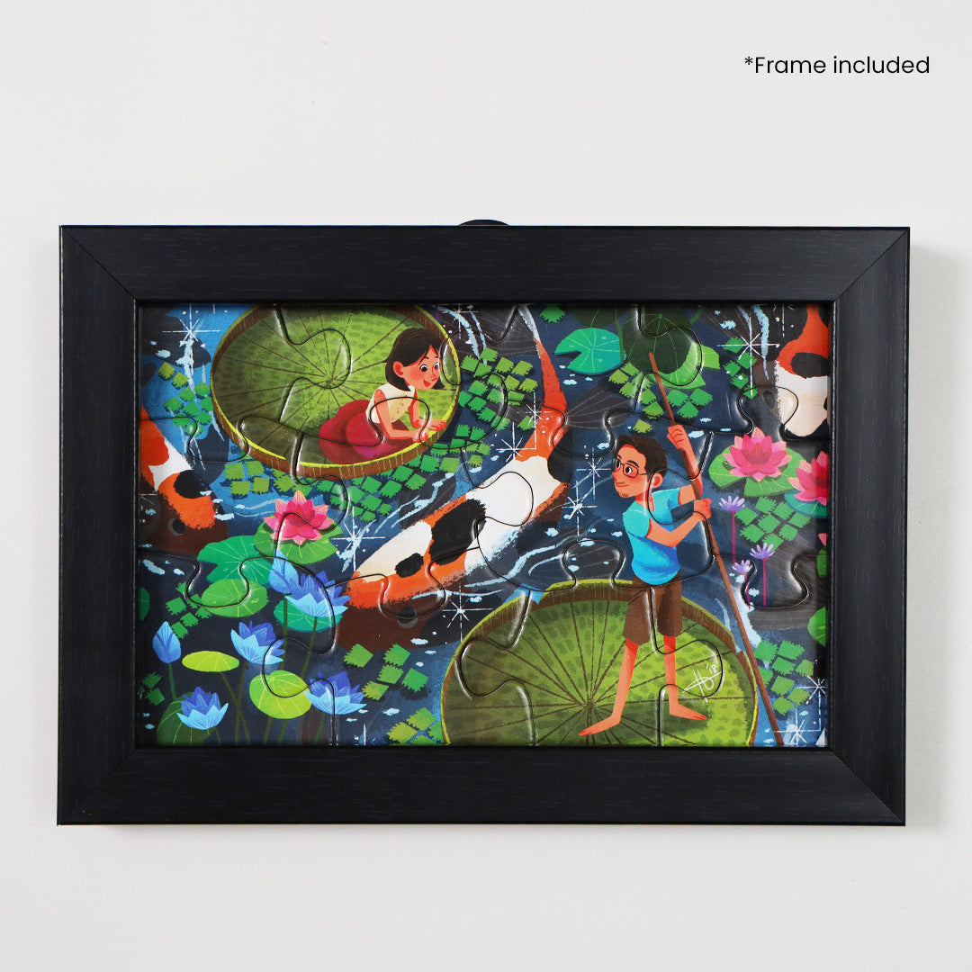 Life in Colour | Postcard puzzle with frame | 12 pieces