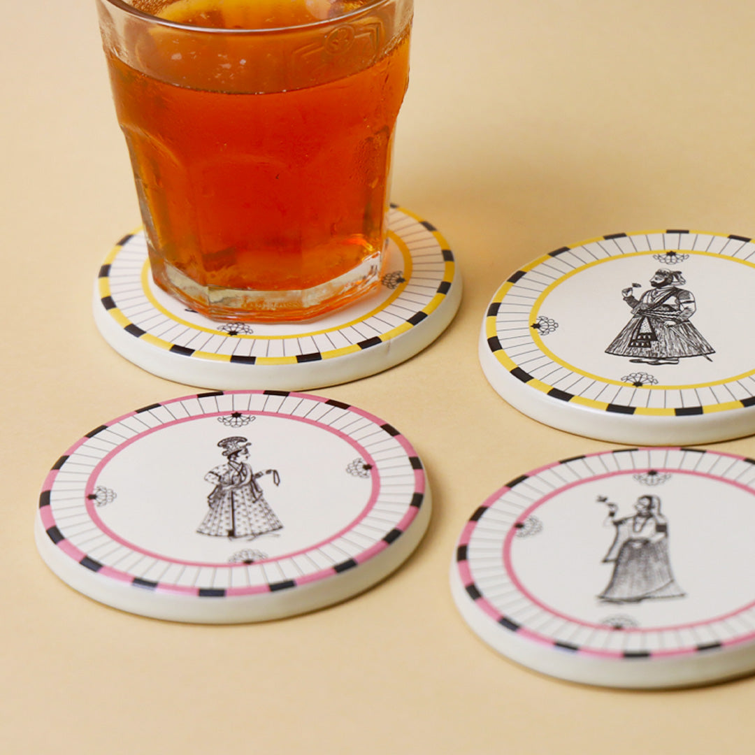 Of Kings & Queens | Ceramic Coasters | Set of 4