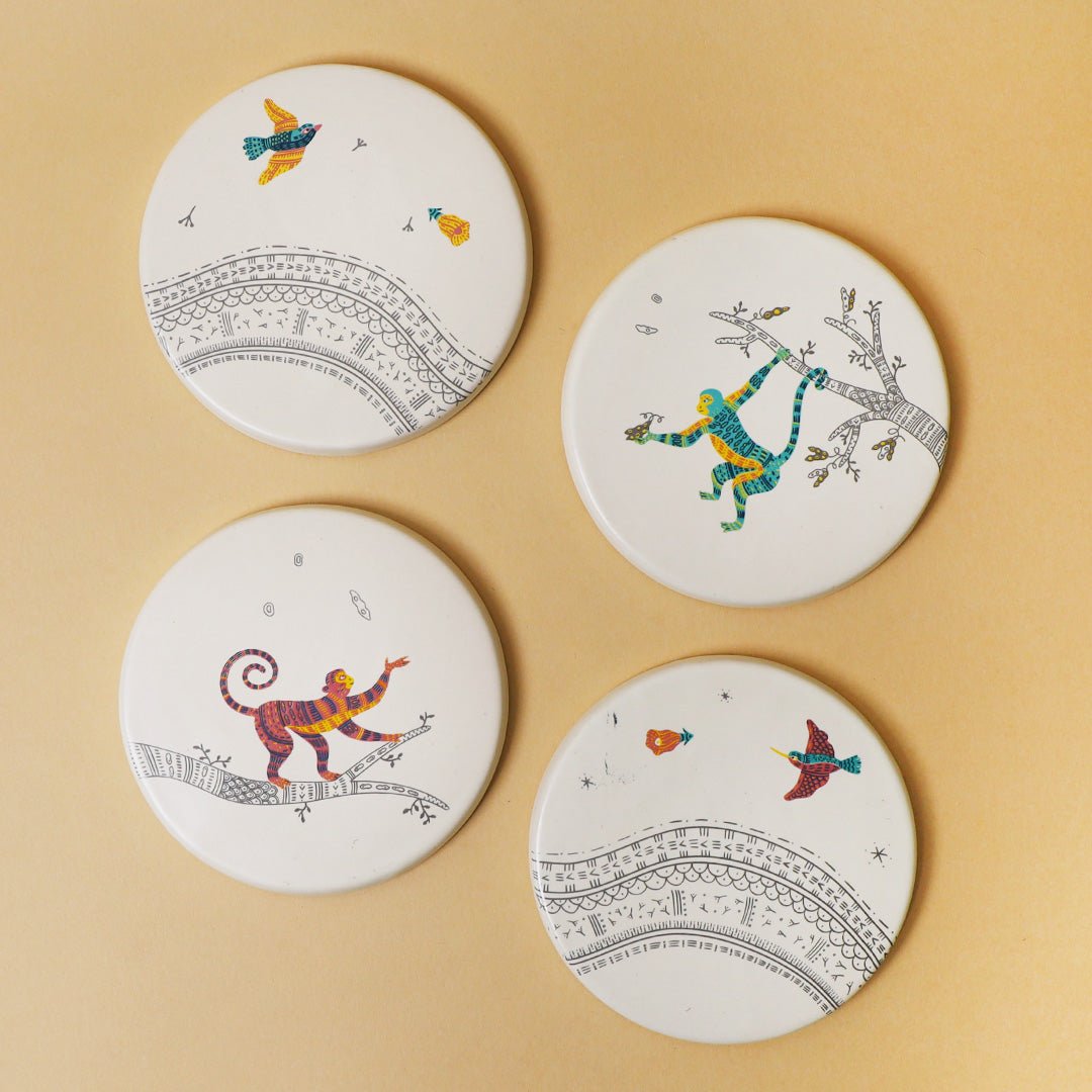 Anaadi Ceramic Coasters | Set of 4