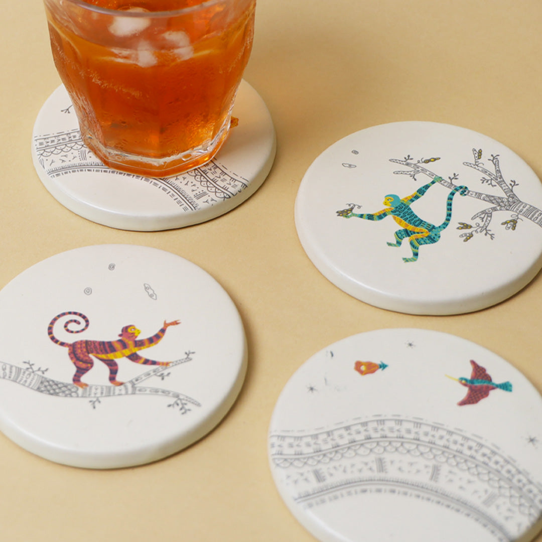 Anaadi Ceramic Coasters | Set of 4