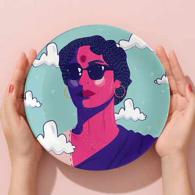 The new cool girls engraved decor plate