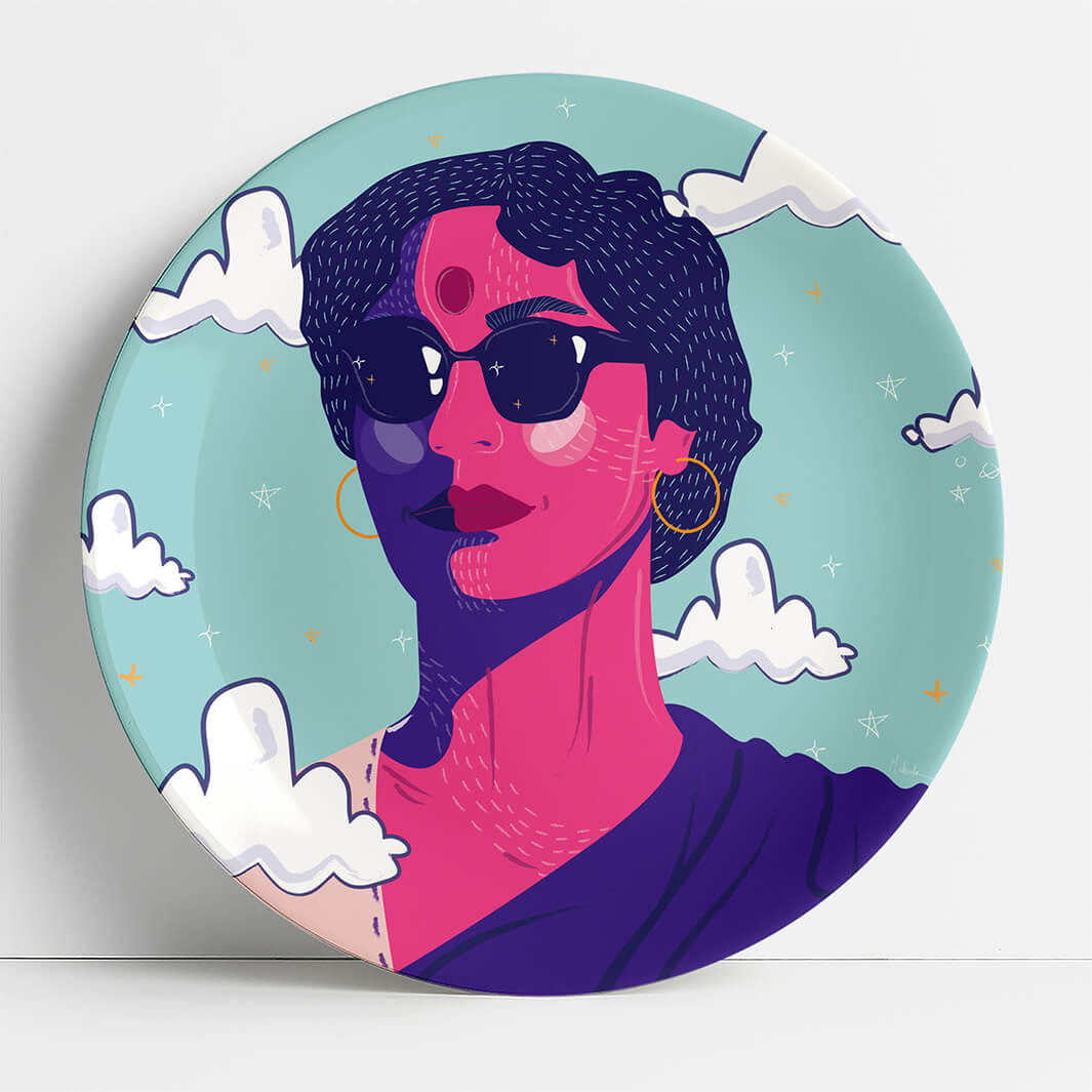 The new cool girls engraved decor plate