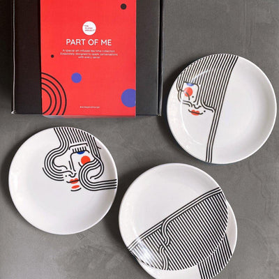 Waves quarter plates (set of 2) - The Plated Project
