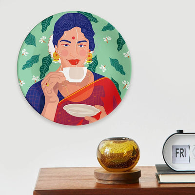 Chai time engraved decor plate